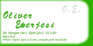 oliver eperjesi business card
